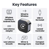 Adaptateur sans fil CarPlay Kaiwo A681, dongle certifié CE/FCC, prend en charge la mise à jour logicielle en ligne, compatible universellement avec l'autoradio