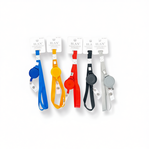 Porta Badge Retrattile ILAN 70x110mm con Cordino Estensibile, 5 Colori - Product Image 2