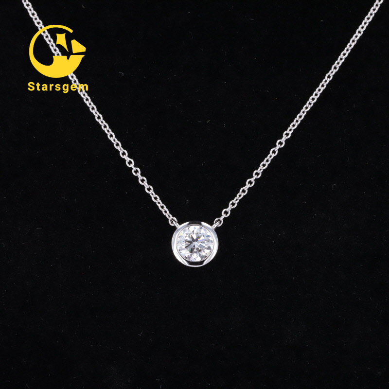 6.5mm silver plated white gold