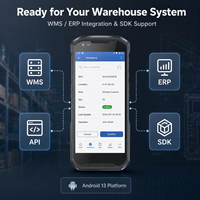 Terminal portable Android 13 pour l'inventaire d'entrepôt, scanner de codes-barres 4G WiFi NFC, ordinateur mobile pour la picking, le comptage de stocks, WMS et ERP