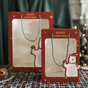 Bolsa de Regalo Navideña Más Vendida en 2024, Bolsa de Papel con Diseño de Ventana, Bolsa de Mano, Venta al por Mayor - Product Image 3