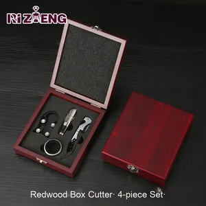Set of Four Novelty Red Wine Bottle Opener and Hippocampus Knife Business <strong>Gift</strong> Box for Stylish Wine Opening Tool - Product Image 6