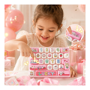 Nouveau clavier carré en PVC à 26 touches, jouet anti-stress mécanique à pression, dessin animé, pour soulager le stress, sensoriel, breloque de sac de poche, pour enfants et étudiants - Product Image 5