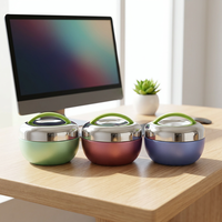 Boîte à lunch en acier inoxydable double couche Cute Eco-Friendly Freshness Conservation 2 compartiments Dual Tier Bento Food