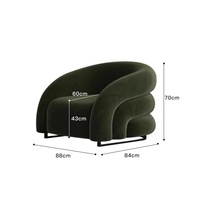 Fauteuil pouf moderne simple en velours, nouveau design, chaise d'appoint paresseuse pour salon, mobilier de maison
