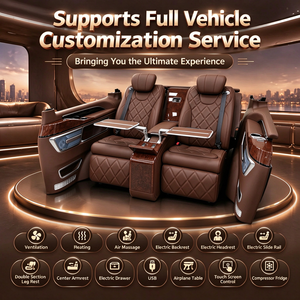Sièges de voiture en cuir PU de luxe sur mesure, fabriqués directement en usine, avec fibre de carbone, pour Mercedes-Benz Vito V-Class, modification de l'intérieur du véhicule - Product Image 3