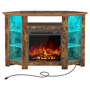 בית ריהוט מודרני פינת גבוה מיני פשוט ארון עץ יחידות קיר טלוויזיה <span class=keywords><strong>Stand</strong></span> סט עם Led ואח - Product Image 1