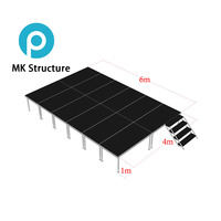 Plate-forme de scène portable pour événement de concert intérieur extérieur cadre de scène en aluminium structure en treillis