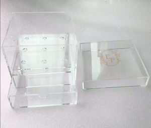 Nhà Máy Cung Cấp Biểu Tượng Tùy Chỉnh Wedding Flower Chủ Đa Chức Năng Rose Water Chủ Eyeliner Organizer 9 Lỗ 2 Tầng 1 Ngăn Kéo - Product Image 6