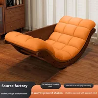 Maßgefertigter Retro-Bananen-Stil Einzel-Sitzgarnitur Mond-Schaukelstuhl für Wohnzimmer, Balkon, Schlafzimmer, Freizeit, Stoffbezug