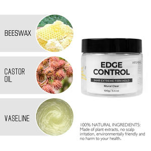 주문 머리 Stying 제품 왁스 젤 여분 강한 파악 검정 승압기 가장자리 통제 납품업자 개인 상표 - Product Image 5