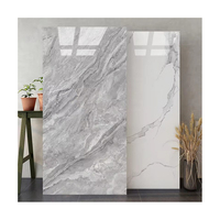 Carreaux de sol en porcelaine émaillée polie brillante, gris clair, gris foncé, blanc, effet marbre pleine masse 750x1500mm, haute qualité, vente chaude