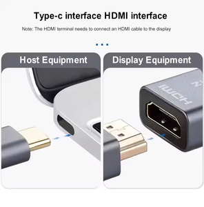 Câble convertisseur <span class=keywords><strong>USB</strong></span> Type C vers <span class=keywords><strong>HDMI</strong></span> ULT-unite 4K 60Hz, adaptateur mâle-femelle avec connecteurs plaqués or et gaine tressée - Product Image 3