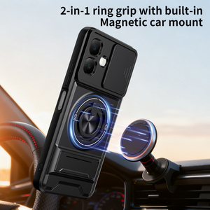 Étuis <span class=keywords><strong>de</strong></span> téléphone portable avec anneau magnétique pour caméra coulissante pour Infinix Smart 10 20 Plus <span class=keywords><strong>4G</strong></span>, coque arrière en TPU plastique antichoc - Product Image 2