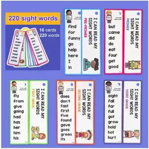 16 высокочастотных английских словесных карточек Детские закладки школы чтения, учебные пособия трансграничные продажи