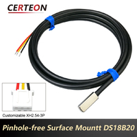 DS18B20-1 Capteur de Température Étanche IP67 Numérique 1 Wire Sonde Plate Adhésive Scellée Capteur de Température