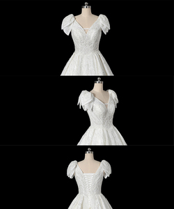 TEENYEE New Arrivals Sequins Flower Sleeves Plus Wedding Dress Formal Vestidos De Fiesta Talla Grande <strong>Trouwjurk</strong> for Wedding - Product Image 6