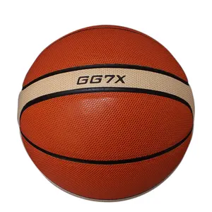 Pu עור איכות רשמי גודל לוגו מותאם אישית 5 7 6 כדורסל ggg7x