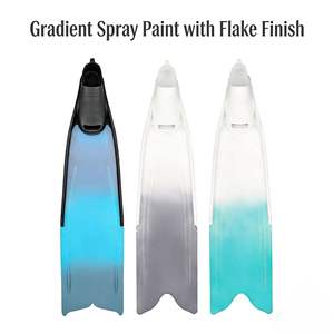 Pinne da Immersione in PP Verniciate a Spruzzo Sfumato - Lama Lunga Curva, Leggere, Elastiche per Snorkeling e Apnea - Product Image 1