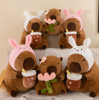 Peluches Capybara amusantes de 35 cm, 45 cm, 55 cm, fabrication de jouets en peluche personnalisés, jouets en peluche en coton PP, jouets en peluche pour enfants, jouets en peluche de Noël