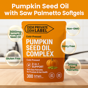 Özel etiket sıcak satış 180 sayısı kabak çekirdeği yağ Softgels testere Palmetto bitkisel takviyesi ile kabak çekirdeği yağ Softgels - Product Image 5