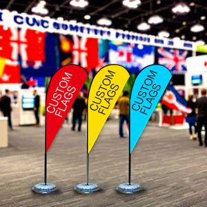 Bandera de Plumas Personalizable con Logotipo, Promocional, Cualquier Tamaño y Diseño, Asta de Fibra de Vidrio, Base con Bolsa de Agua, Resistente a Roturas - Product Image 6