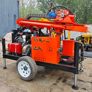 Impianto di Perforazione per Pozzi d'Acqua con Motore Diesel Idraulico, Macchina per Trivellazione Profonda con Ruote - Product Image 2