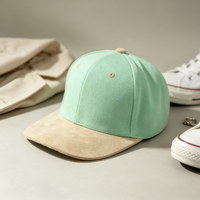 Topi Baseball Dua Warna Custom dengan Visor Bawah Bermotif Tersembunyi, Topi Snapback Motif Tropis OEM