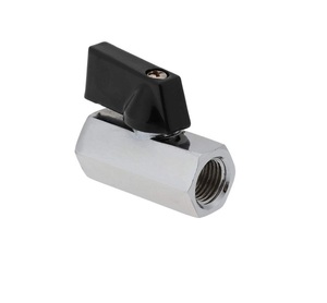 Mini Válvula de Bola de Latón NPT Hembra x Macho de 1/4 Pulgadas - Product Image 2