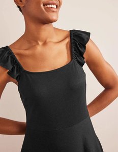 Nuovo Arrivo UK: Abito Estivo Vintage da Donna in Modal con Volant, Spalline in Pizzo, Collo Quadrato, Schiena Aperta, Lunghezza Media - Product Image 5