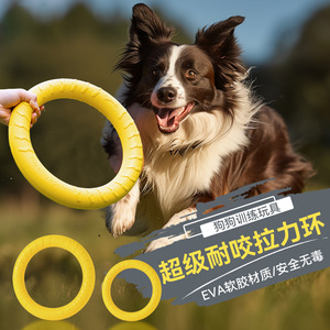 Dayanıklı çevre dostu yumuşak kauçuk köpek oyuncak interaktif çekme halkası açık eğitim topları kendinden eğlence çiğnemek dayanıklı Pet - Product Image 1