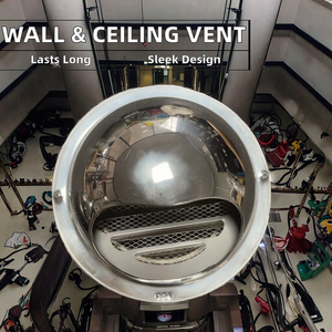 ステンレス鋼エアベント45ブレード角度壁天井リビングルームエアコン換気ダクトレジスターグリル - Product Image 3