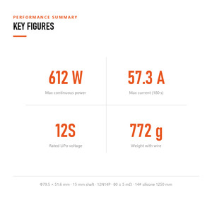 Moteur brushless U11 II KV120, poussée de 14,16 kg avec axe de 15 mm, moteur de drone 612 W pour UAV multirotor à charge lourde 12S - Product Image 6