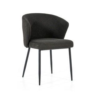 Sillón de Diseño Moderno y Lujoso para Sala de Estar, Tapizado en Tela, con Brazos de Metal Negro, Sillas Reales para Muebles de Sala de Estar - Product Image 6