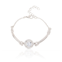 Bracelet de luxe en chaîne à maillons orné de strass en cristal, plaqué or, en alliage, bijoux étincelants pour femme, cadeau, vente en gros