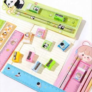 ชุดเครื่องเขียนน่ารัก 4 ชิ้น ลายการ์ตูน ไม้บรรทัดและดินสอ รับผลิตตามสั่ง ขายส่งชุดของขวัญ เหมาะสำหรับนักเรียนและเด็ก - Product Image 5