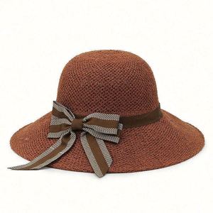Chapeau de paille personnalisé à large bord pour femme, imprimé, pliable, pour la plage, les sorties estivales, la pêche, le ski et le quotidien - Product Image 5