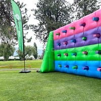 Parc de Trampoline Gonflable Mur Interactif Batak Mur Jeux de Carnaval Whack a Wall Gonflable