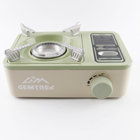 Réchaud à gaz portable mini butane pour camping en plein air, cuisinière à flamme réglable, réchaud à gaz à brûleur unique pour pique-nique et voyage