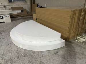 เวทีสำหรับงานแต่งงานสีขาวทรงสี่เหลี่ยมผืนผ้าครึ่งรอบสำหรับเจ้าสาวและเจ้าบ่าว - Product Image 4