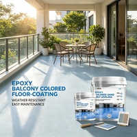 Revêtement de sol en sable coloré époxy, auto-nivelant, résistant à l'usure et antidérapant pour intérieur et extérieur