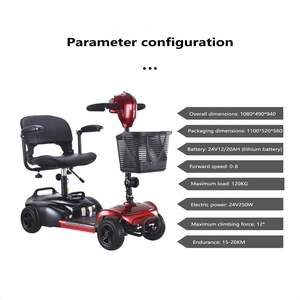 สกู๊ตเตอร์เคลื่อนที่สำหรับ<span class=keywords><strong>ผู้</strong></span><span class=keywords><strong>สูงอายุ</strong></span>สกูตเตอร์ไฟฟ้าระยะไกลสำหรับงานหนัก4<span class=keywords><strong>ล้อ</strong></span>พร้อมที่ชาร์จและตะกร้า - Product Image 2