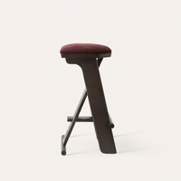 Tabouret de bar en bois massif, style nordique minimaliste, contemporain, écologique, durable, robuste, pour café et salle à manger