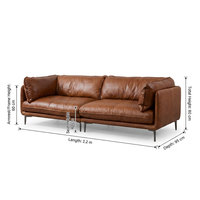 Italienisches Einfaches Kunst Einzelsofa, Gerade Reihe, Quadratische Echtholz Möbel, Schwamm, Minimalistisches Wohnzimmer Apartment