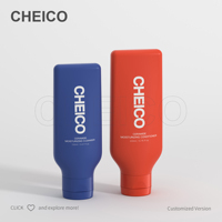 Botella de Plástico PE para Envasado de Cosméticos, Material de Embalaje para Protector Solar y Limpiador, Serie de Productos para el Cuidado de la Piel OEM