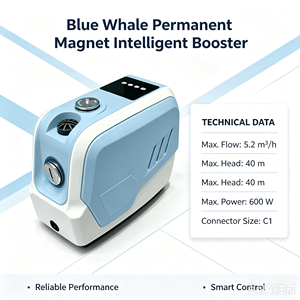 Pompe à eau domestique auto-amorçante compacte intelligente à aimant permanent 600W, à fréquence variable et pression constante - Product Image 2