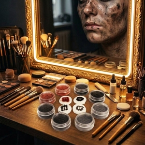 2026 Nuevo Polvo Fijador Suelto SFX Mate <span class=keywords><strong>de</strong></span> Larga Duración para Maquillaje Facial <span class=keywords><strong>de</strong></span> Halloween, Día <span class=keywords><strong>de</strong></span> Muertos, Calavera <span class=keywords><strong>de</strong></span> Azúcar y Catrina - Product Image 1