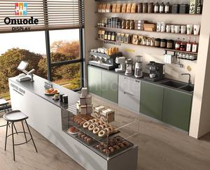 Diseño de Muebles Personalizados de Lujo para Cafetería, Bar o Tienda, Mesa de Exhibición con Iluminación LED para Estación de Postres y Diseño Completo de la Tienda - Product Image 5