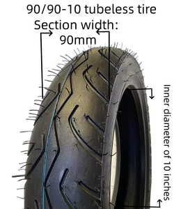 Vente en gros de vélos à pédales de haute qualité Motos à petite cylindrée 90/90-10 90/90 Pneus de moto - Product Image 2