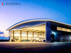 Hangar de Aviación de Acero sin Columnas, Amplio Espacio para Estacionamiento y Mantenimiento de Aeronaves en Bases Aéreas - Product Image 4